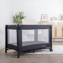 Red Kite Black Sleep Tight Travel Cot Black