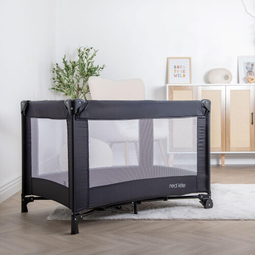 Red Kite Red Kite Black Sleep Tight Travel Cot, Black 1