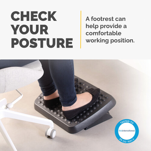 Fellowes Fellowes Standard Adjustable Footrest Black 48121-70 2