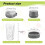 Replacement Mixing Container for  Blast Portable Blender Replacement with Carrying Handle Blade Cover Bottom Cap 6