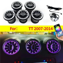 256 Colours LED Air Vents for TT 2007-2014 APP Control Car AC Conditioner Turbo Outlet Decoration Lamp