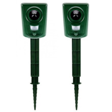 2X Cat Repellent Fox Deterrent Ultrasonic Bird Scarers for Gardens Animal Repeller with Motion Activated PIR Sensor