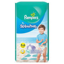 Pampers Size 5 Splashers Swim Pants 10 Count CARRY PACK Do Not Swell I