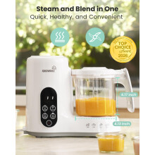 Grownsy Baby Food Maker with Steam Basket One Step Baby Food Processor