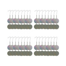 32 Pièces Oiseau Répulsif Disque Dissuasif Corbeau Pest Repeller Glitter Disque Réfléchissant Dissuasif Répulsif Disque Oiseaux
