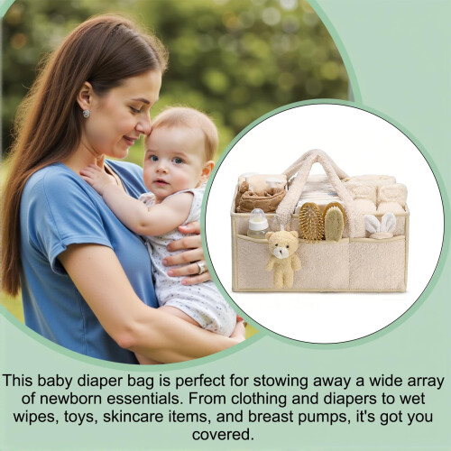 Noaya Large Capacity Nappy Caddy Organizer - Multi Functional Nursery 2