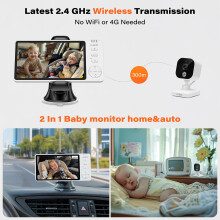 APPS2Car Baby Monitor for Car and HomeHD 1080P Car Baby Camera with 5
