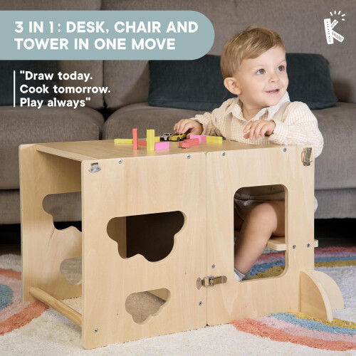 KYWAI Premium Toddler Kids Tower Foldable – Toddler Kitchen Stool 2