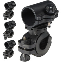 4er-Pack Fahrradtaschenlampenhalterung mit Clip für Lenkerbefestigung, universell, aus Kunststoff