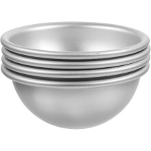 Moule à gâteau hémisphérique (lot de 4), 21,5 cm (8,5 pouces), en alliage d'aluminium robuste et stable.