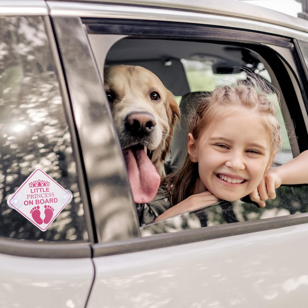 Cobee Car Safety Warning Signs Sticker 2 Pcs 5 X 5Â Little Princess On 5000040918261
