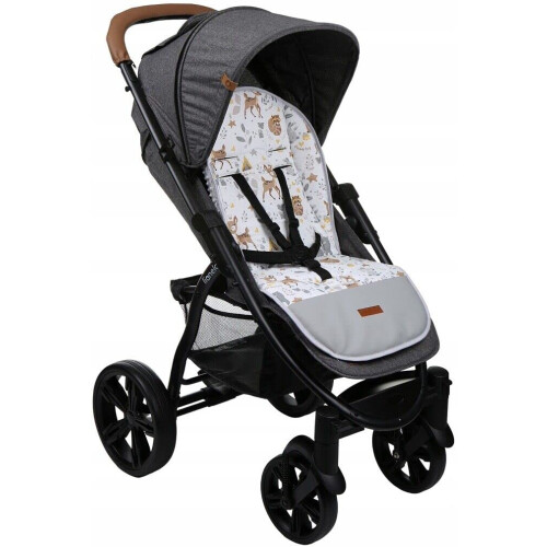 Universal Seat Liner Pushchair Double Sided Pram Buggy GreyDeer and Fr