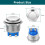 HOTUT 4 Pieces 19 mm Momentary Push Button Switch, Waterproof Push Button Switch, Push Button Switch, Round Push Button Switch, Momentary Mini Push B 2