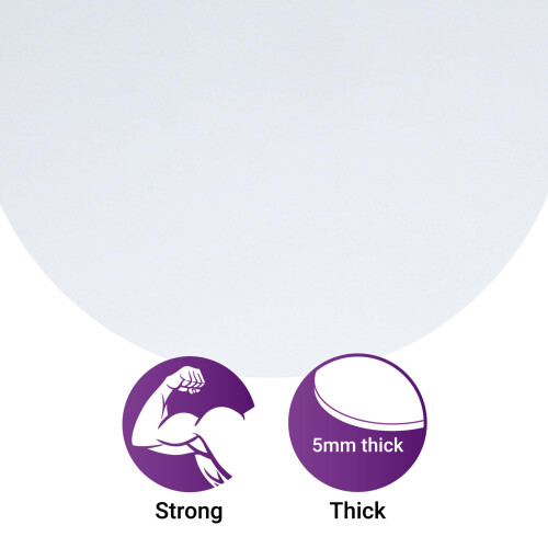 Culpitt White 10" Masonite Cake Board, Extra Strong, Round, 5mm Thick | Gloss Wh 1