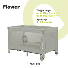 LIONELO Flower 2in1 Umbrella Bed Changing Table 2 Levels of Mattresse