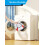 Spin Mop Head Replacement Set Compatible with Vileda Turbo Mop System,2 Microfiber ,4 Section Stainless steels 30-58in Handle,1Head Cover and 1 Scrub 5