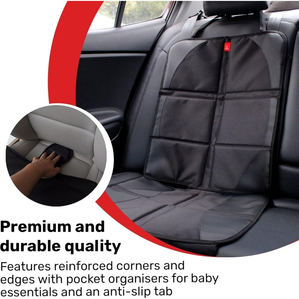 Royal Rascals Car Seat Protector For Child Seats - Universal Fit Padded Baby Car Seat Cover With Organiser Pockets And Liners, Seat Protectors For Ch