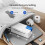 ETIKEZ Bluetooth Shipping Label Printer, 4x6 Thermal Label Printer for Business Parcels, Supports iOS, AndroidWindows & Mac, Compatible with Amazon, 5