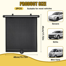 Car Window Shades for Baby2PCS Car Window ShadesRetractable Roller Sun