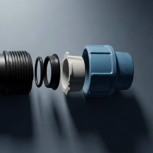 Santehplast MDPE 40mm Stop End Cap, 16PN Compression Fitting 2