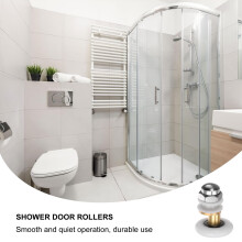 sourcing map Shower Door Roller Runner Wheel 25mm Diameter Replacement Part Bathroom Glass Shower Sliding Door Runner Roller, (1 Set 4pcs)