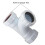 Waste Compression 40mm Swept Tee (Pack of 3) 2