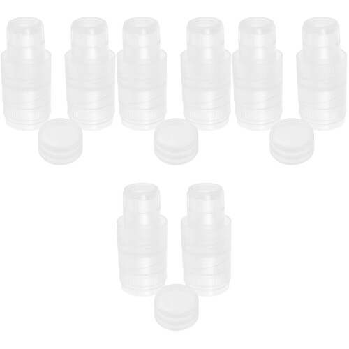 8Ensembles Couvercles Pour Pots En Plastique Transparent 1