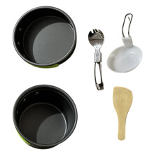 Kit de Utensilios de Cocina para Acampar, Ideal para Mochileros - Juego de Cocina para Acampar - Juego de Ollas y Sartenes para Acampar - Equipo de