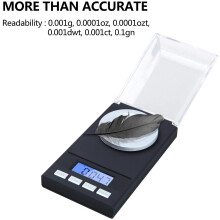Hotloop High Precision Scales 50 x 0.001g Professional Digital Milligram Scale Pocket Scale Laboratory Letter Gold Jewelry Scale with Tweezer, Calibr