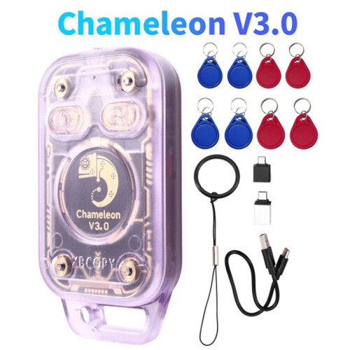Chameleon V3.0 RFID  Chip Reader  Card Emulator ID IC Tag Copyer NFC Reader Writer+4XUID/CUID Keychain 1