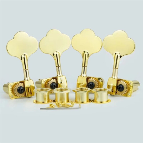 Four-String Open-Back Electric Bass Tuning Pegs, Chrome Tuning Pegs, String Tuner 1