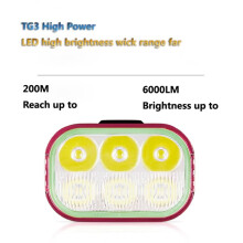 Bike Headlight 2000 Lumens 10000mAh Powerful Flashlight for Bicycle Front and Rear Bike Light Outdoor MTB Accessories
