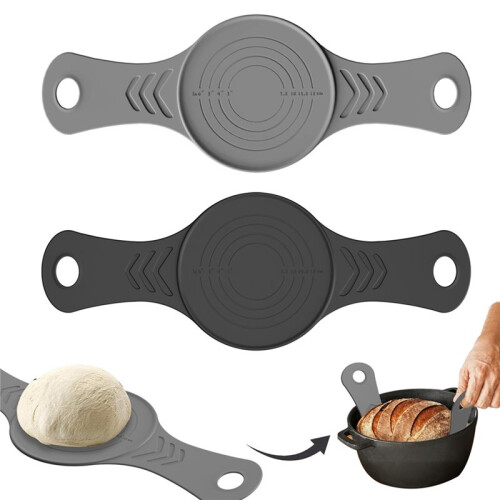2pcs Silicone Baking Sling Sourdough Round Silicone Baking Mat Non-Stick Reusable Bread Sling Bread Baking Accessories C 2