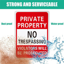 20Pcs Sign Metal Violators Be Prosecuted Sign Bulk Reflective Aluminum Suitable for Indoor or Outdoor Use A