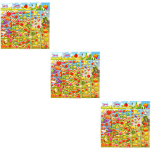 12Feuilles Stickers 3D Enfants Fruits Colorés Pour Décor Fêtes