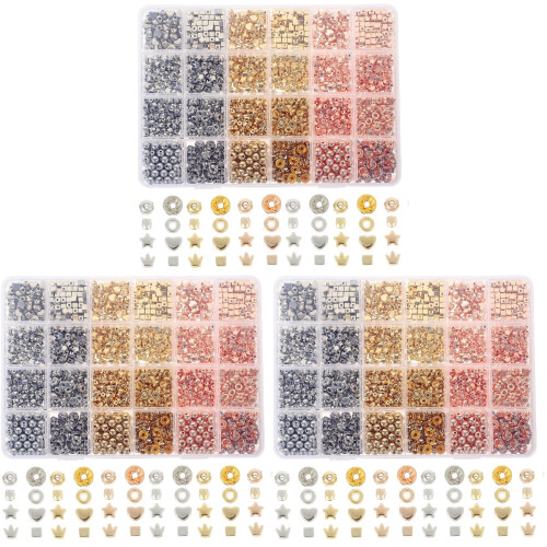 3Boîtes Perles DIY Espaceuses Couleurs Variées Pour Créatifs