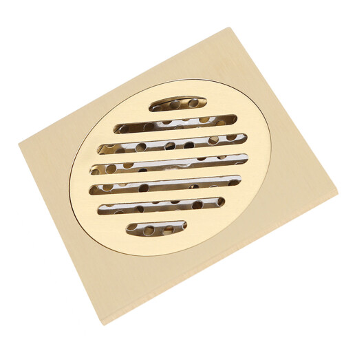 Square Brass Shower Drain Grate Floor Waste 2