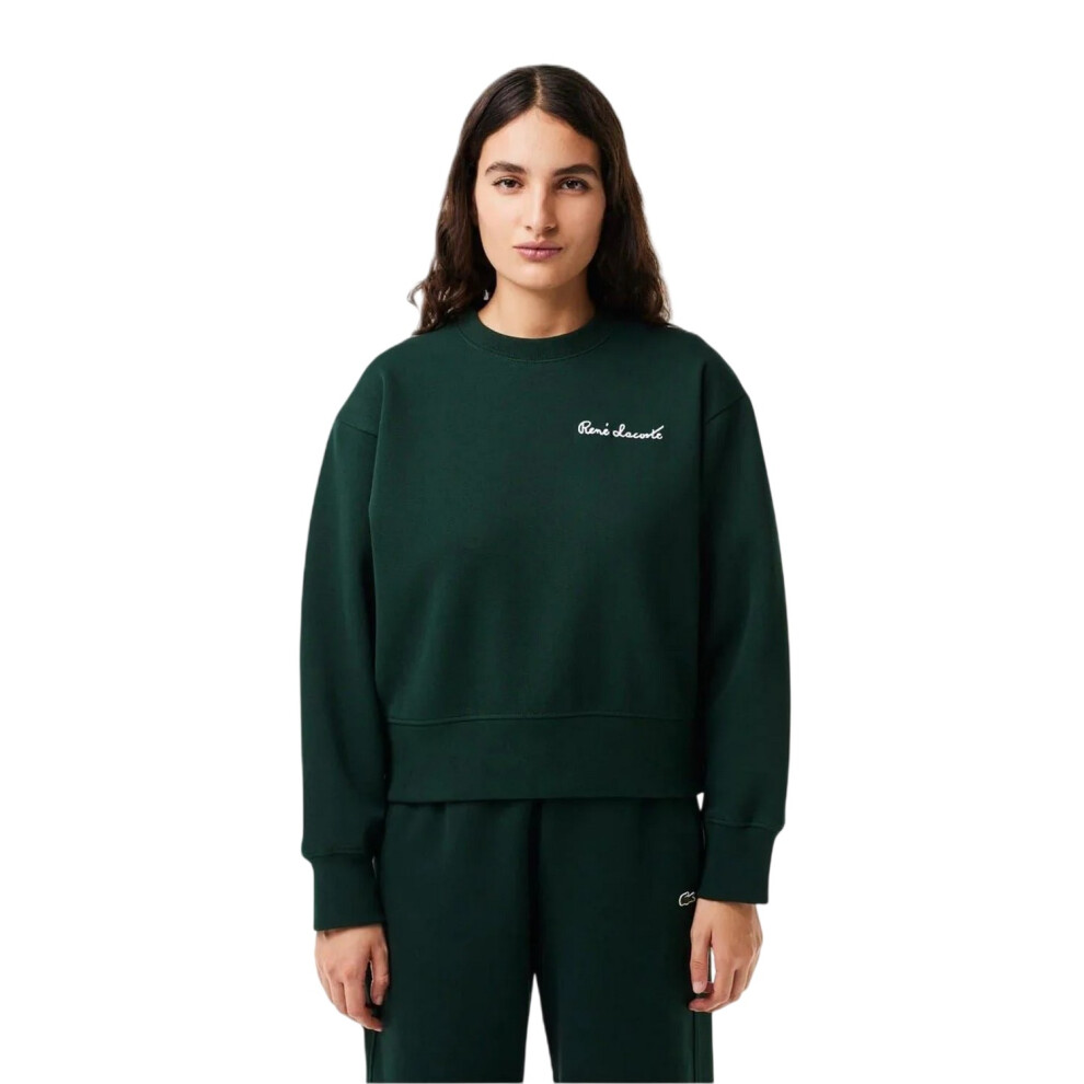 Lacoste (Xs, ) Womens/Ladies Lettering Relaxed Fit Sweatshirt Green