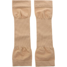 Coppia di manicotti compressivi per braccio e gomito, beige, per sport e tennis.
