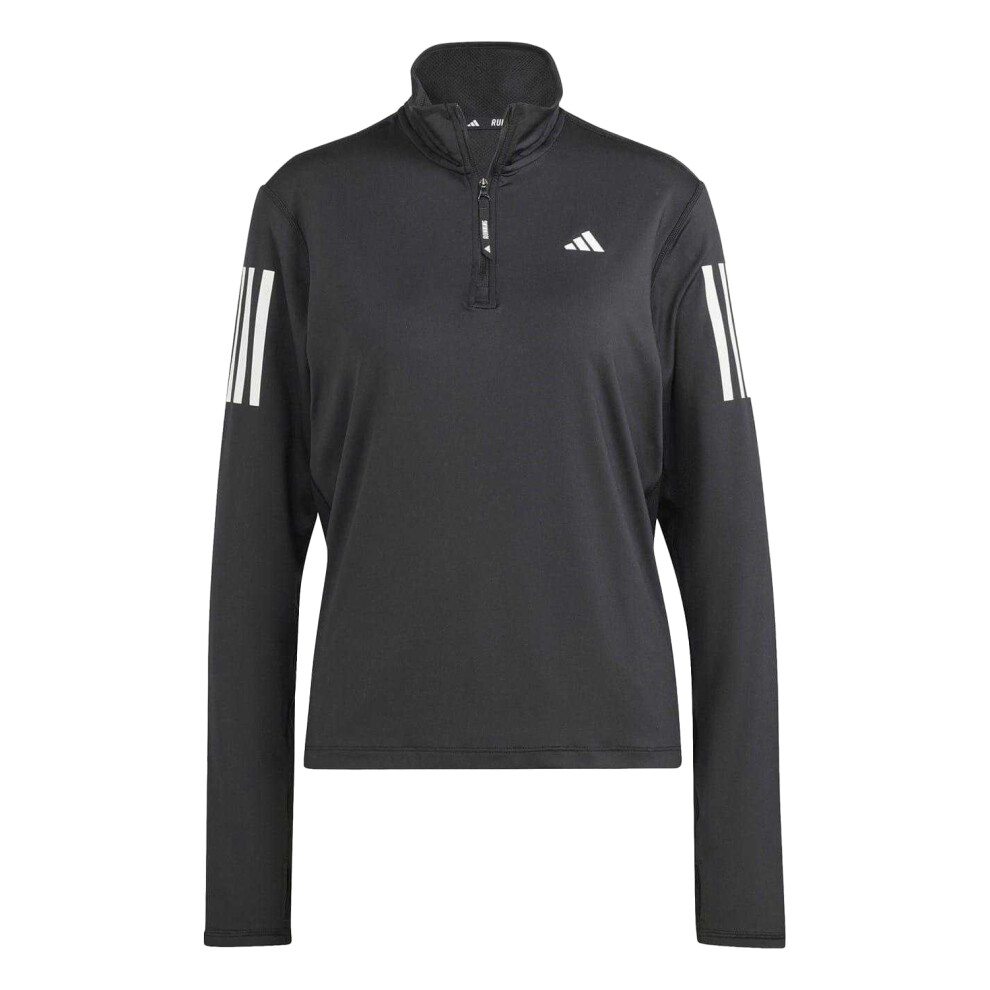Adidas (8 Uk, ) Womens/Ladies Own The Run Half Zip Top Black