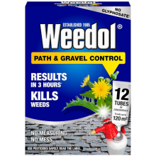 Weedol Path Weed Killer Liquid Concentrate 12 Tubes Treats 120m2 Garden Path and Patio Weed Control
