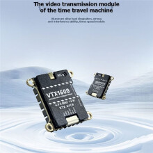 5.8G 1.6W VTX 1600mW 64CH FPV Video Audio Transmitter DC7-36V CNC Aluminum Alloy Heatsink for FPV Long Range RC Drone