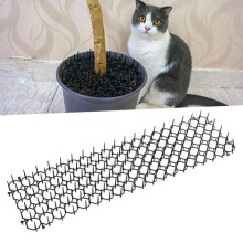 10 pièces Tapis anti-chat Scat noir 49x13x3 cm Dissuasion