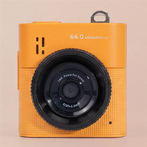 Câmera de Chaveiro de Polegar com Tela IPS de 1,4 Polegadas, Câmera Digital Retrô CCD,  Filmadora Pequena de 64 MP com Zoom de 16x 1