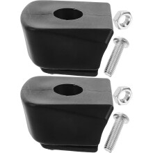 Lot de 2 patins de frein en caoutchouc noir pour patins à roulettes, avec embouts de rechange.