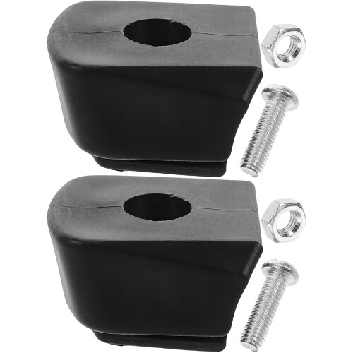 2Pcs Roller Skate Brake Blocks Black Rubber Toe Stops Replacement Pads