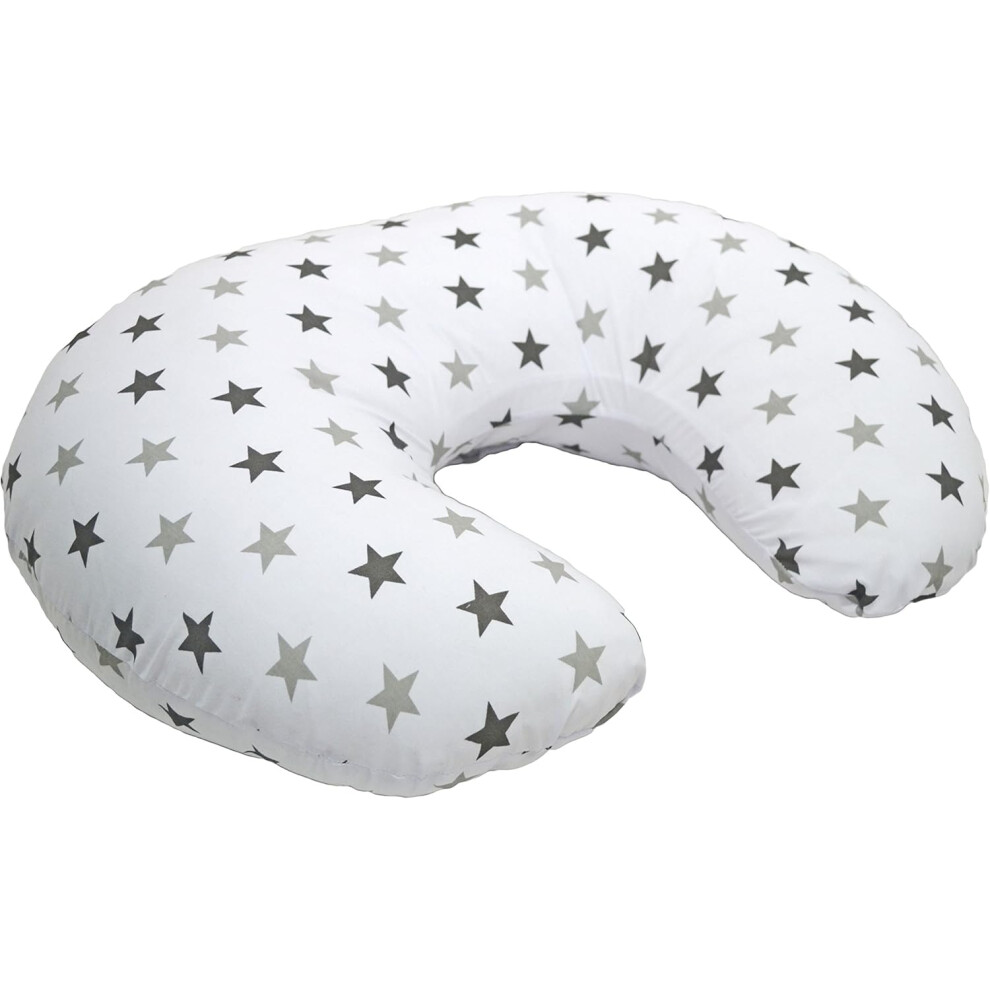 Nursing Pillow With 100% Cotton Cover - Removable Cover Breastfeeding Pillows For Comfortable Nursing Support Baby Pillow Cuddles Collection