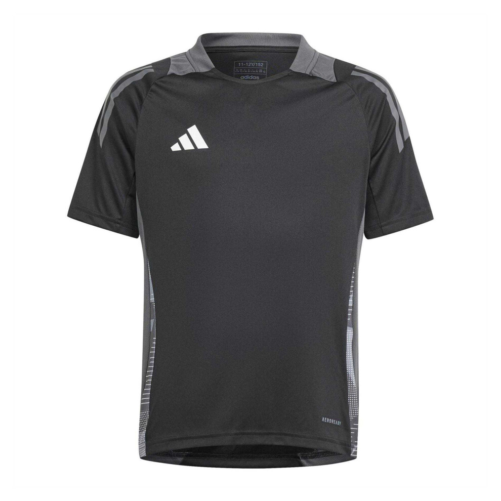 Adidas (13 Years, Black/Dark Grey) Childrens/Kids Tiro 24 T-Shirt Black,Grey