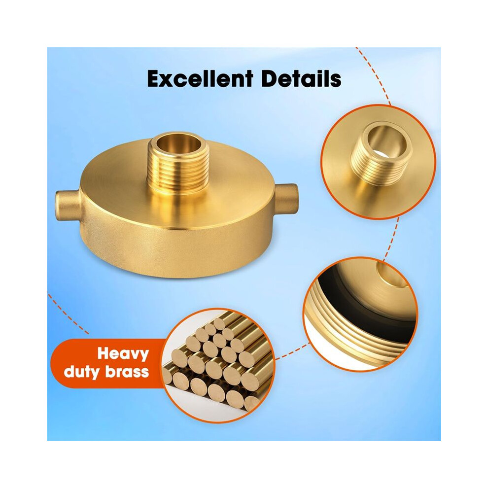 2-1/2In NST(NH)Female X3/4In GHT Male Fire Hydrant Adapter FireHose ...