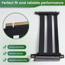 PCIE 5.0 16X Riser Extension Cable 15-20CM PCIE5.0 16X to 16X Adapter 90180Angle for RTX 40/50 RX7000/8000 20cm
